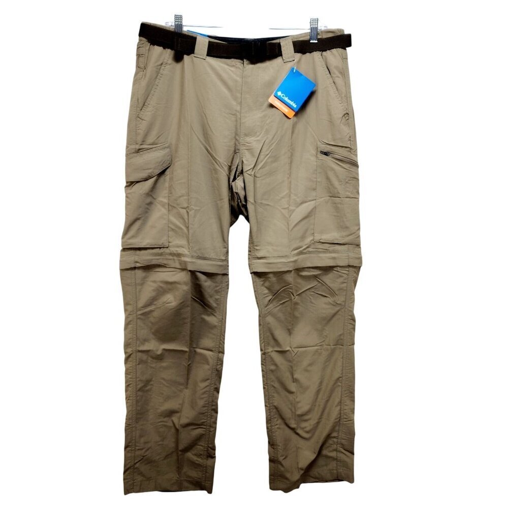 Columbia Fossil Silver Ridge Stretch Convertible Pants Shorts Men's NWT Brown